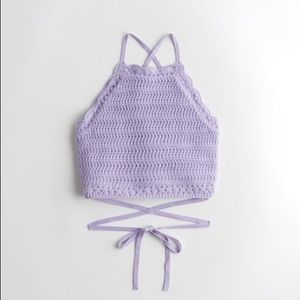 Hollister Crotchet Halter Top, Size Small
